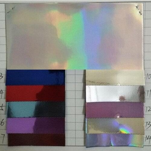 137cm*90cm glitter TPU artificial leather Laser TPU Mirror Twill holographic vinyl fabric