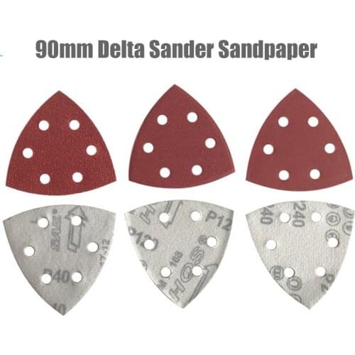 25PC 90mm Delta Sander Paper Hook & Loop Sandpaper Disc Abrasive Tools for Sanding Grit 40-2000