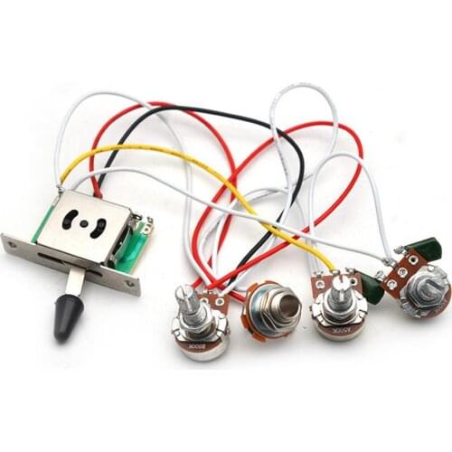 Guitar Complete Circuit 5 Way Toggle Switch Replacement Electronic Component Simple Installation Bass Wiring Harness for Instrum