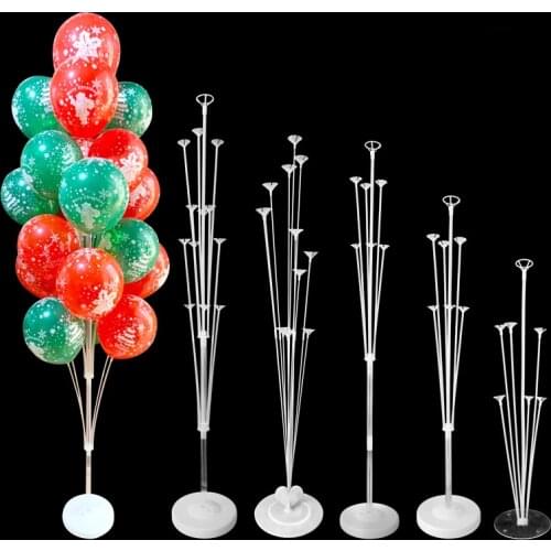 7/11/13/19 Tubes Balloon Stand Holder Column Confetti Balloons Happy Birthday Ballon Kids Baby Shower Wedding Party Decoration