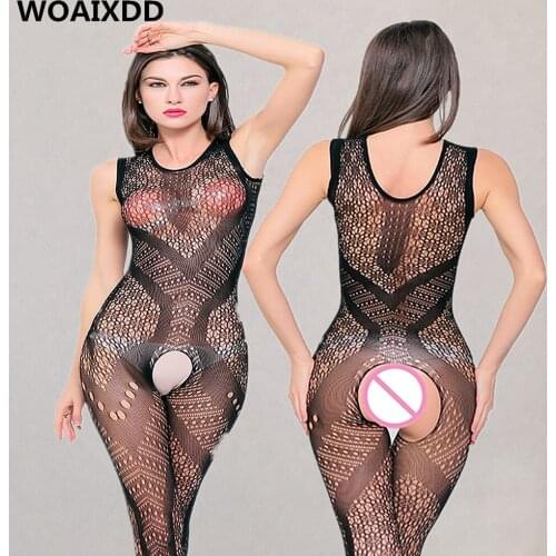 Fishnet Body stockings Open Crotch sexy underwear Porno Mesh Tights Full Women Erotic Nightwear sexy lingerie hot Sleepwear