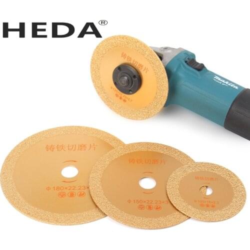 Free Shipping 100/125/150/180mm Vacuum Brazed Diamond Grinding Cutting Disc Saw Blade For Cast Angle Iron Stone Marble Granite