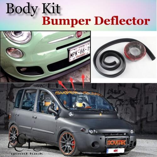 Bumper Lip Deflector Lips For Fiat Multipla Front Spoiler Skirt For TG Friends to Tuning Car View / Body Kit / Strip