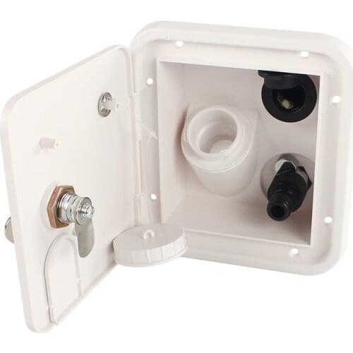 RV Retrofit parts square Water inlet pressure nozzle gravity nozzle integrated water box 12V water nozzle with external outlet