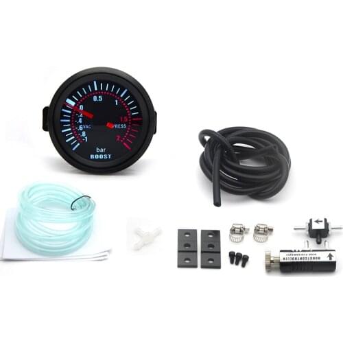 2" 52mm Smoke lens with sensor Boost gauge bar psi With Adjustable Auto Turbo Boost Controller Kit