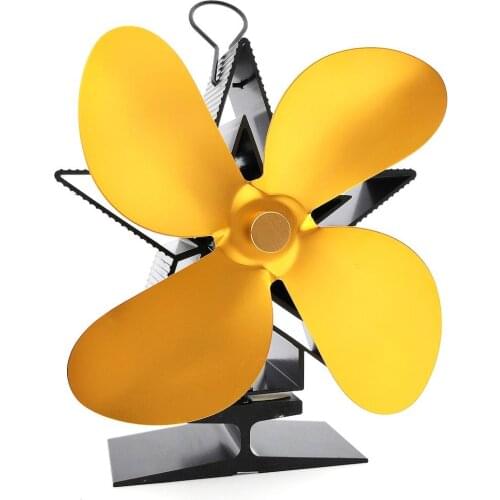 4 Blades Heat Powered Stove Fan Log Wood Burner Ecofan Quiet Home Fireplace Fan Efficient Heat Distribution Christmas gift