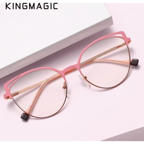 KINGMAGIC Square Anti Blue Light Optical Glasses Frames Men Women TR90 Fashion Computer Eyeglasses