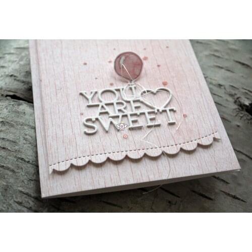 Mmao Crafts Metal Steel Cutting Dies New You are sweet letters Stencil For DIY Scrapbooking Paper/photo Cards Embossing Dies