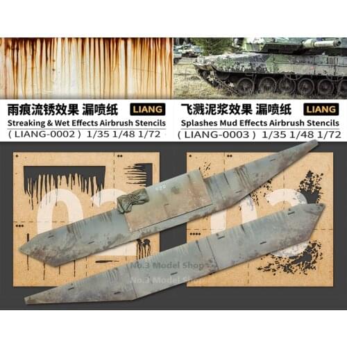 1/35 1/48 1/72 Military Model Streaking & Wet Effects And Splashes Mud Effects Airbrush Stencils Model Scene Hobby Tools
