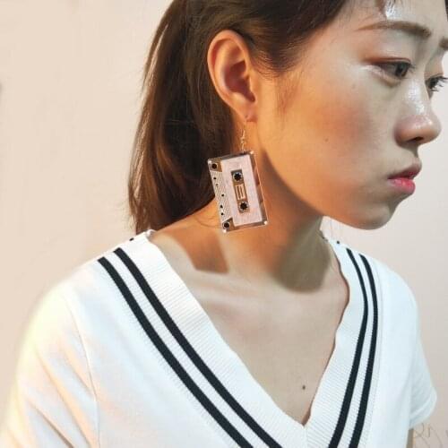Fashion Acrylic Three-dimensional tape trend simple and wild personality Earrings Party Summer Accessory