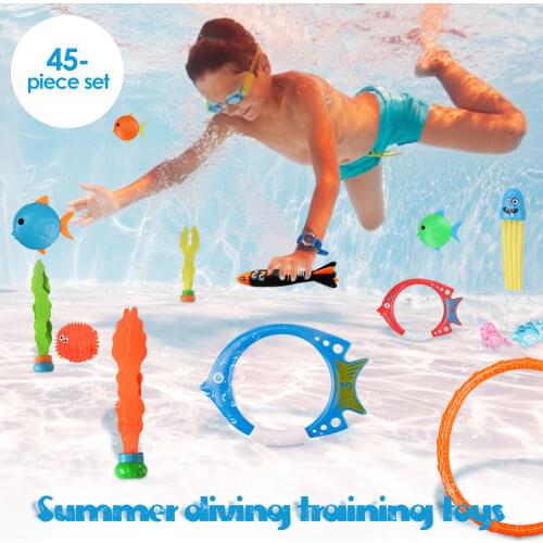 25PCS Funny Kids Diving Toys Set Underwater Water Play Toys with Storage Bag for Boys Girls Summer Games Swimming Pool Party