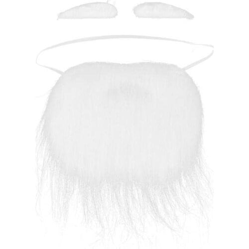 Lashes Extension For Professionals Lash Lift Santa Beard Set Funny White Fake Santa Claus Moustaches Accessories for Christmas