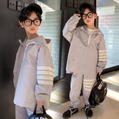 Solid Spring Autumn Childrens Clothes Suit Boys Sweatshirts + Pants 2pcs/Set Kids Teenage Gift Formal Boy Clothing High Quality