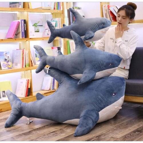 Huge Kawaii Cartoon shark plush toys comfort Stuffed Animal pillows X-mas Christmas gifts for children