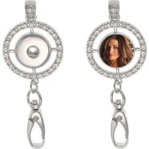 Necklaces pendants for dye sublimation flower necklaces pendant with zircon button jewelry hot transfer printing consumable