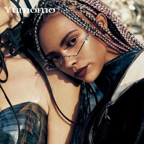 Luxury Fashion Alloy Frame Eyeglasses Women Men Half Frame Glasses Lensless Chain Pendant Unique Spectacle Frame For Unisex