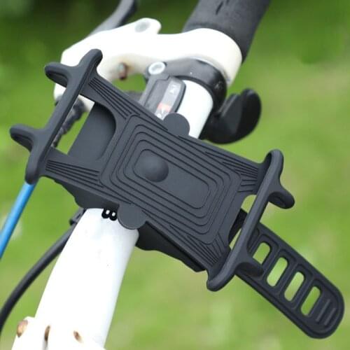Shockproof Rotatable Bike Phone Mount 360° Rotation Silicone Bicycle Phone Holder Universal Motorcycle Handlebar Mount