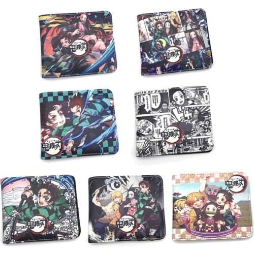 Demon Slayer: Kimetsu no Yaiba Kamado Nezuko Bag Wallet Leather pu Bi-Fold Wallet Coin Purse