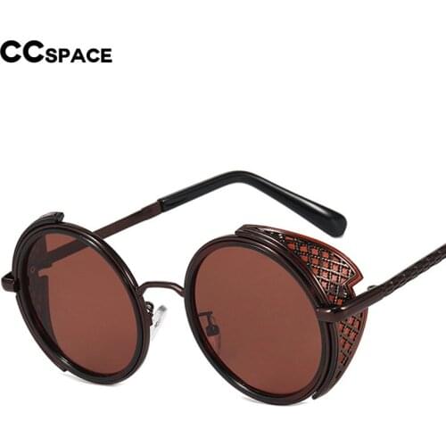 49249 Steam Punk Luxury Sunglasses Round Men Women Fashion Shades UV400 Vintage Glasses