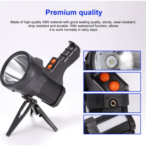 Super Bright Powerful USB LED Flashlight Searching Torches Night Light Lamp Hand Camping Lantern Rechargeable Battery 9600mAh