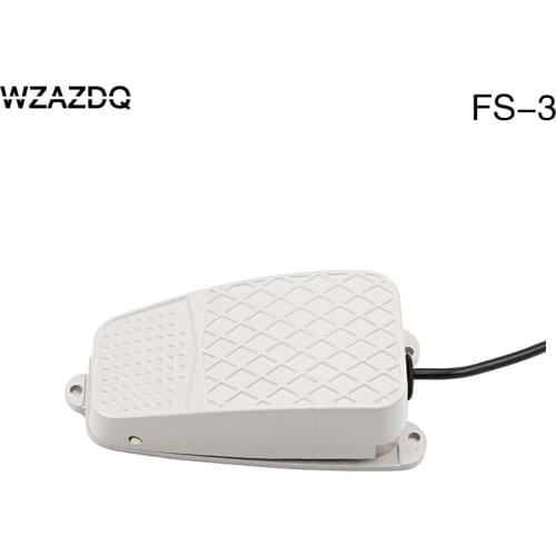 WZAZDQ Foot switch FS-3 foot switch iron self-reset power supply foot switch three-wire silver contact220V10A