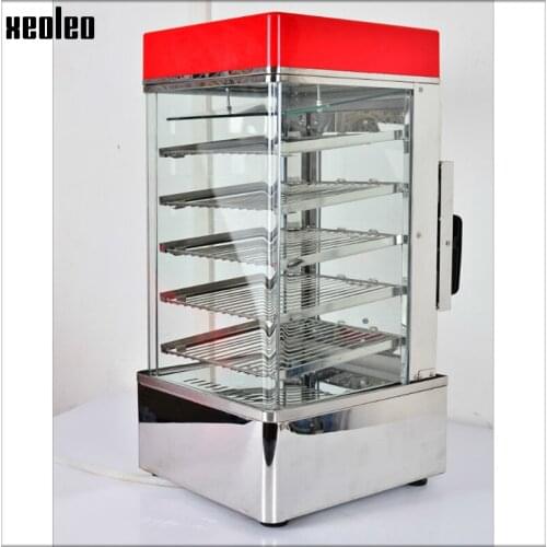 XEOLEO 5 Layers Food Steam machine Commercial Electric Steamer 900W Food warm cabinet 76L Stainless steel Food warmer cabinet