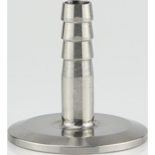 8mm Hose Barb x 50.5mm Ferrule OD 304 Stainless Steel Hex Sanitary Weld Ferrule Connector Pipe Fitting Fit 1.5" Tri Clamp