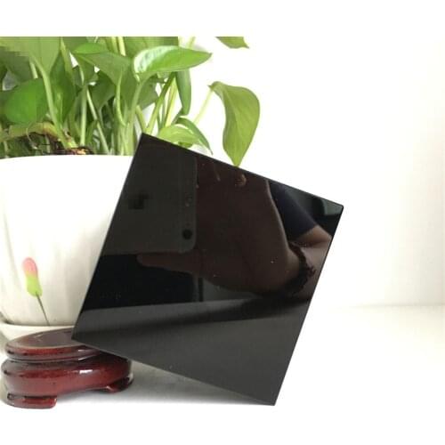 1.1-1.25kg Natural Crystal Obsidian Cube Magic Mirror Energy Stone Point Healing Home Decoration