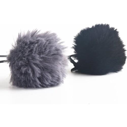 Universal Outdoor Furry Microphone Muff Windshield Lavalier Microphone Windscreen wind Cover 0.5/1cm Size Microphones Mic 1pcs