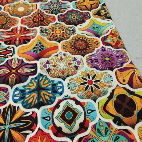 100% Plain Cotton viaPhil Colorful Planet Star in Universe Printed Fabric Patchwork Cloth Dress Home Decor