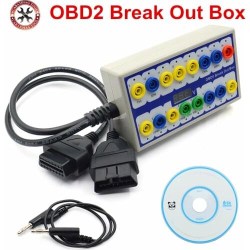 2019 New Auto car Break out Box OBDII obd Breakout Box Car Protocol Detector car obd2 interface car monitor with Pin Out Box