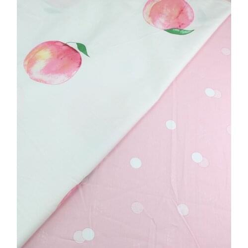 235CM*50CM peach dots cotton fabric sewing baby cloth infant linens kids bedding fabric cushion patchwork fabric tissue