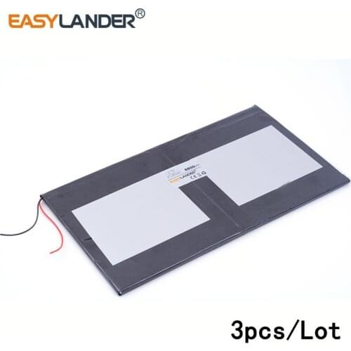 3pcs/Lot 3.7V 8800mAH 37100165 lithium Li ion polymer rechargeable battery for tablet pc cell phone speaker Power bank e-book