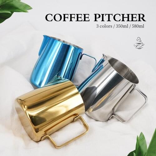 304 Stainless Steel Espresso Coffee Pitcher Craft Latte Milk Frothing Jug Coffee Milk Pitcher Coffee Tools For Cafe Office New