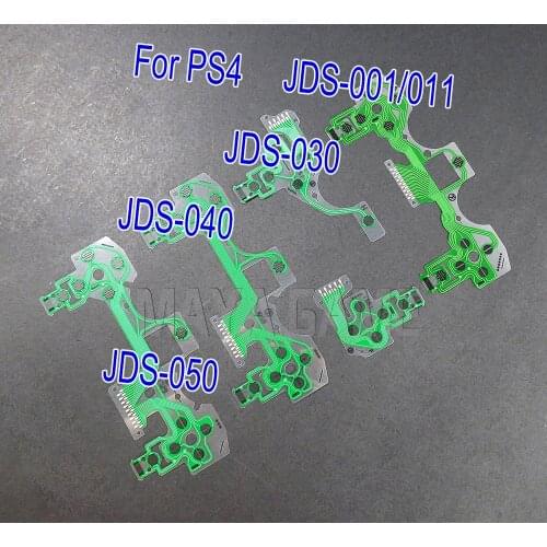 50PCS JDS 001 030 040 050 Replacement Button Ribbon Circuit Board for PS4 Controller Green Conductive Film Keypad flex Cable PCB