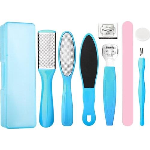 8-12PCS Professional Foot Care Kit Pedicure Tools Feet File Set Stainless Steel Foot Rasp Foot Dead Skin Remover Toenail Care