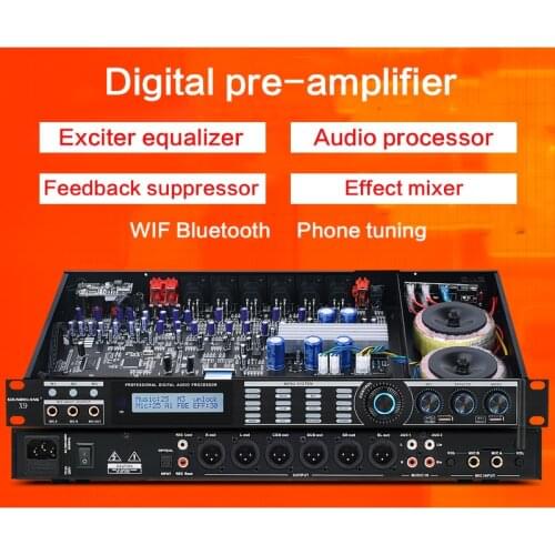 Digital Audio Processor Pre-stage Reverb Effector X9 Professional Microphone Anti-howling Equalization Ktv Stage Bluetooth Mixer