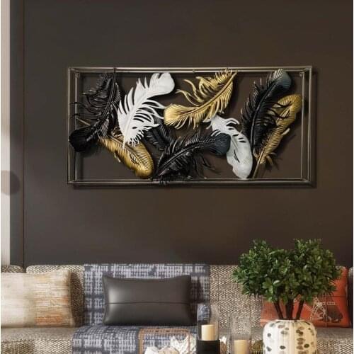 Home Decor 3D Wall Decoration Light Luxury Wall Bedroom Living Room Pendant Sofa Background Feather Aesthetic Room Decor