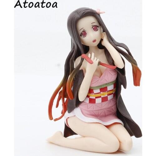 Anime Figure Demon Slayer Kamado Nezuko Action Figure Kneeling Version Nezuko Kamado PVC figure Toy Brinquedos
