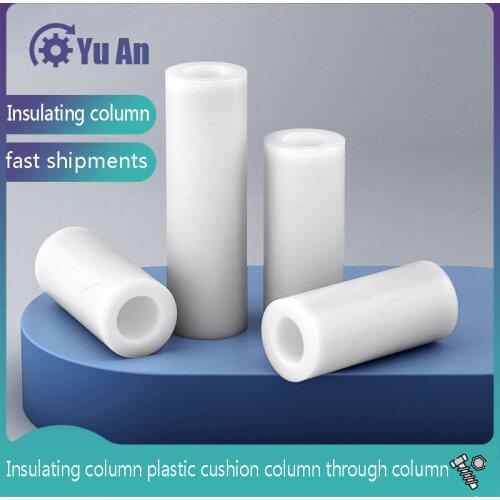 Insulation Column, Plastic Pad, Straight-through-column Nylon Sleeve ABS Gasket, Round-hole Post Spacer, M3M4M5 100PCS