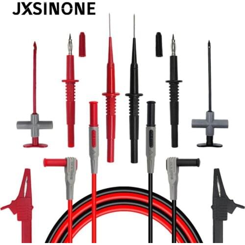 Cleqee P1305B Multi-function test probe alligator clip puncture test hook Dual banana plug Test lead kit for Multimeter probe