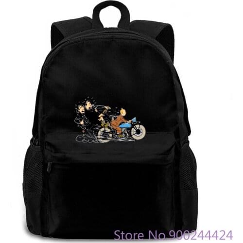 Tintin And Snowy Thompson Twins Classic Adventure Comic Book Mens Retro Unisex women men backpack laptop travel school