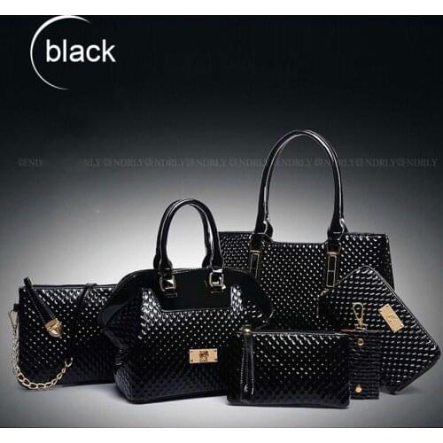 6pcs Bags Set For Women 2020 Luxury Handbags Brand PU Leather Crossbody Shoulder Bag Printed Ladies Tote Hand Bags Clutch Purse