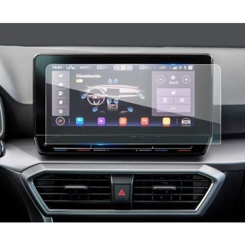 LFOTPP For Leon MK4 10 Inch 2020 Car Navigation Display Tempered Glass Screen Protector Auto Interior Accessories 280*130MM