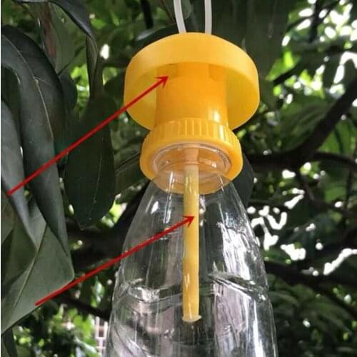 Fruit Fly Trap Killer Plastic Yellow Drosophila Trap Fly Catcher pest Insect control For Home Farm Orchard 6 * 6 * 2 cm