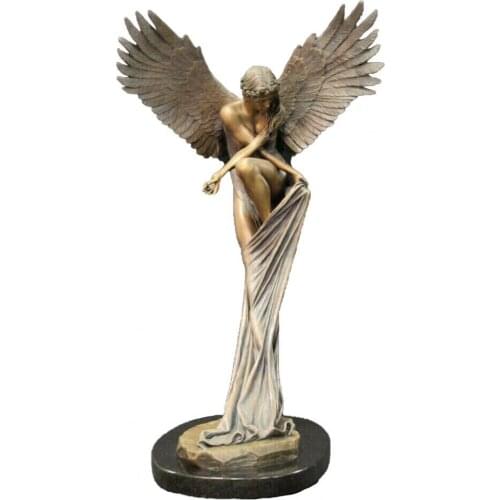 Statue Model Multi-use Handmade Resin Living Room Excellent Workmanship Angel Statue Display Bedroom Decoration