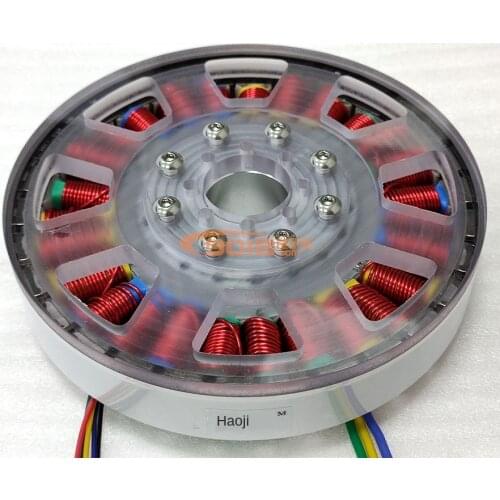 400W Small Hollow Shaft and Permanent Magnet Brushless DC Motor Hall Flat Ultra-Thin Type of Electrical Generator