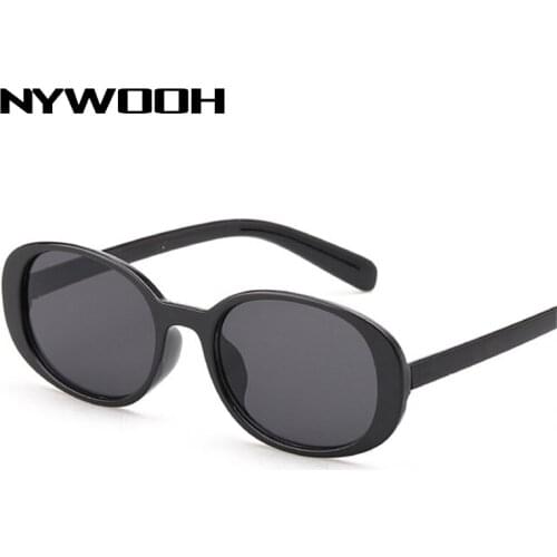 NYWOOH Vintage Small Sunglasses Women Mens Chic Oval Sun Glasses Female Male Retro Brand Design Hip Hop Shades UV400