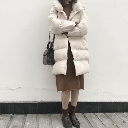Autumn Coat Fashion Stand Winter Women Parka Warm Casual Overcoat Jacket Parkas Outwear Female