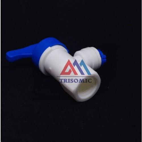 Plastic Ball Valve 1/4" quick fitting and 3/4" inside thread RO Water Reverse Osmosis System L type pressure barrel valve valve